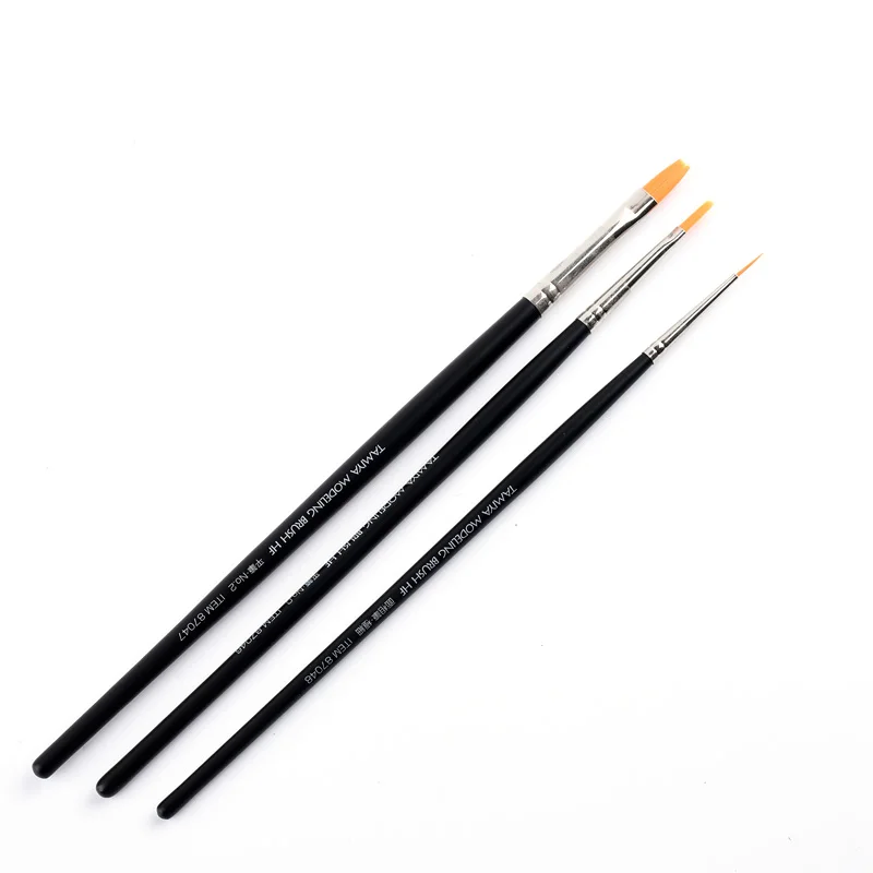 Tamiya 87067 Modeling Brush High Finish Standard Set (3pcs) No.0, No.2, Ultra Fine Point