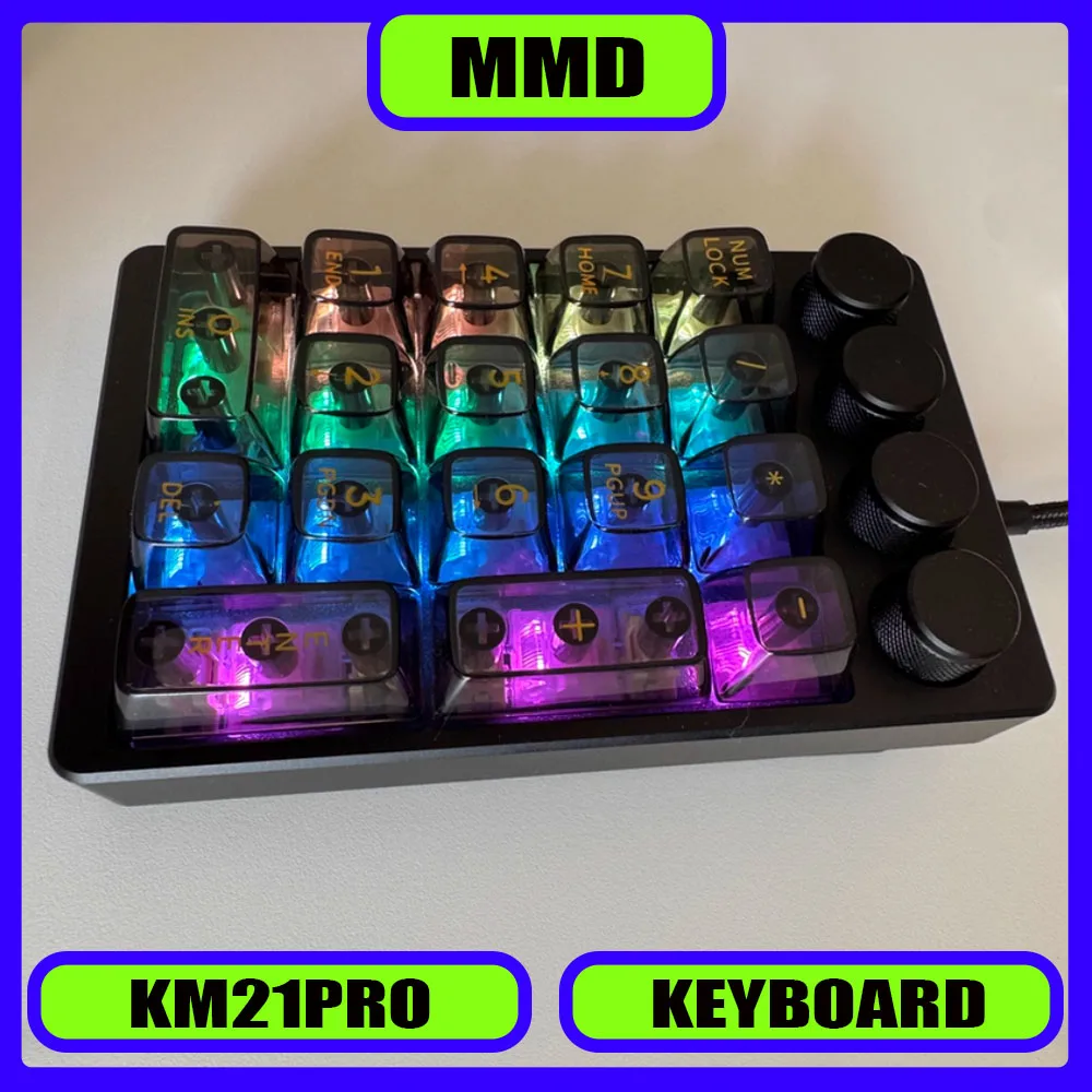 

MMD KM21Pro Цифровая клавиатура с тремя режимами горячей замены, алюминиевая дизайнерская клавиатура VIa, изготовленная на заказ беспроводная механическая клавиатура, точная