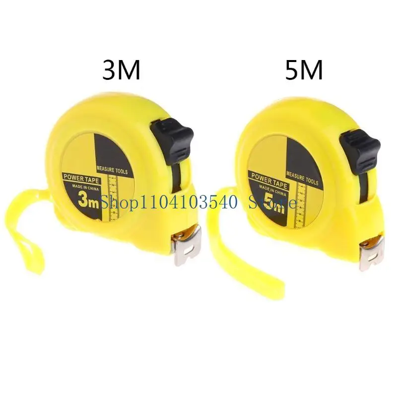 02DC 3/5 Meters Professional Retractable Steel Measuring Tape Measure Ruler Steel Blade & Plastic for Shell for Construction