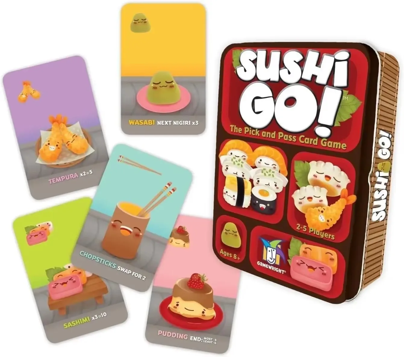 Sushi Go Party! - The Deluxe Pick & Pass Card Game by Gamewright, Multicolored