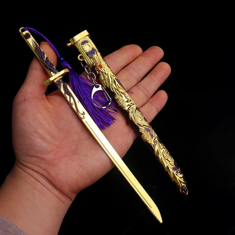 22 cm/8,66 Zoll Spiel für Frieden Spiel Periphere Schwerter Waffen Modell Desktop Display Ornamente Sammlung Geburtstagsgeschenk für Mädchen Jungen