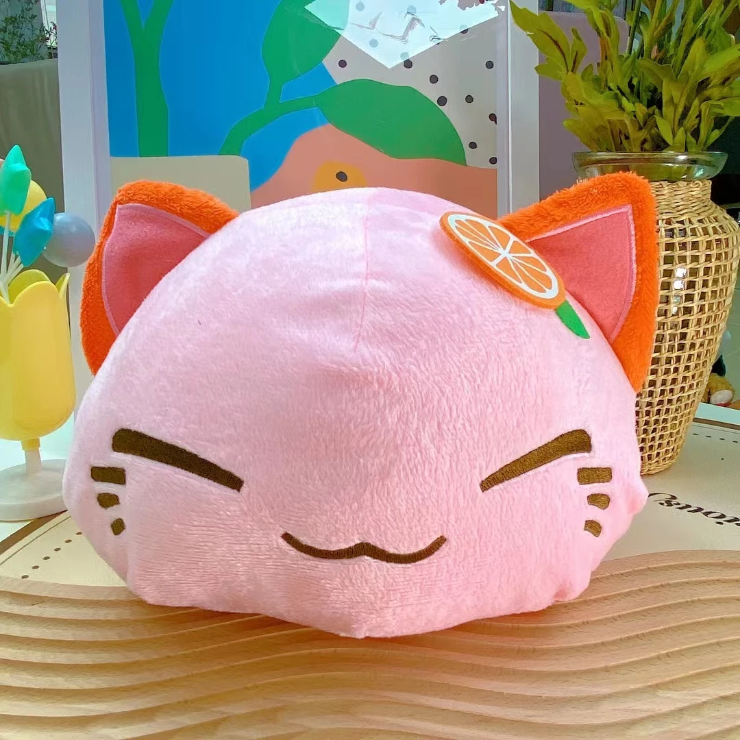 Wholesale and Retail 28cm Cartoon Nemuneko Sleeping Cat Plush Toy Kawaii Maneki Neko Pillow Plush Toys Free Shipping