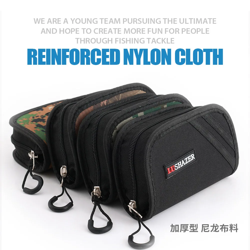 

Portable Fishing Bag Large Capacity Canvas Zipper Sequins Spoon Lure Bait Tackle Box Fishhooks Hand Spinner Outdoor Storage Case