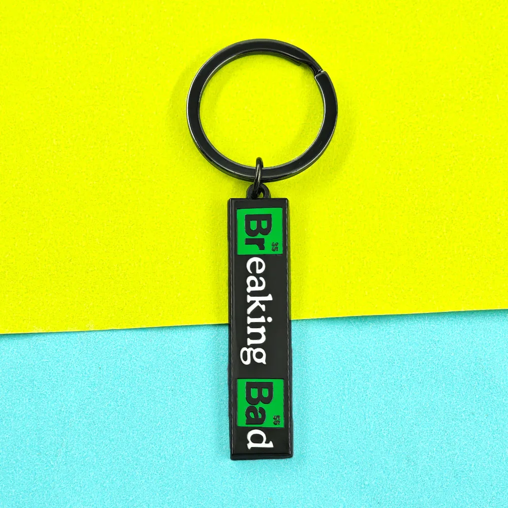 Breaking-Bad Schlüsselanhänger Walter White Heisenberg Metall-Schlüsselring Periodensystem-Element Fan-Kollektion Rucksack-Anhänger Geschenk – Detail 8