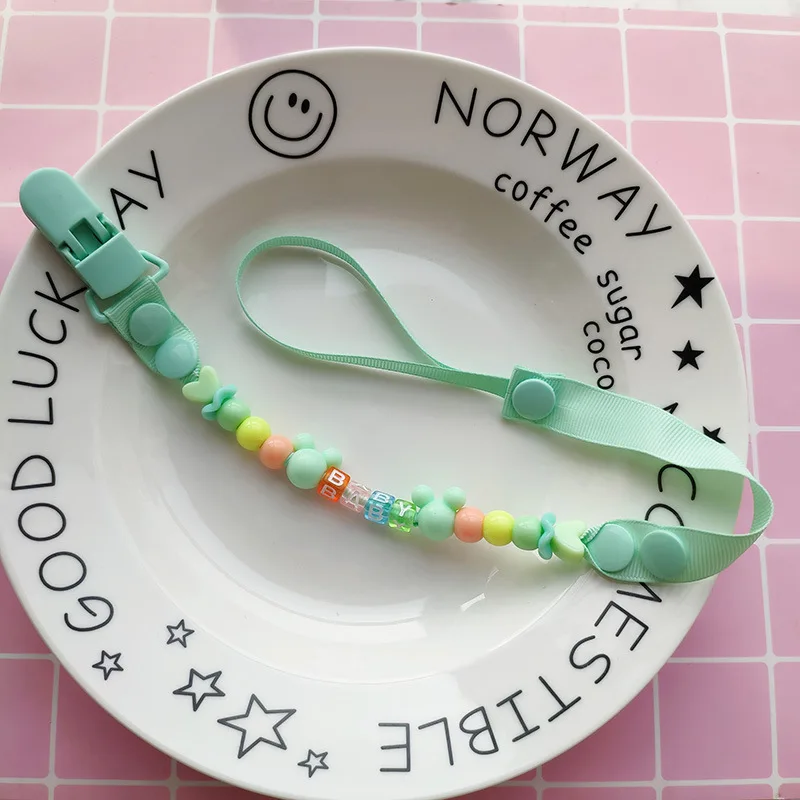 Anti-Verloren Baby Fopspeen Clips Dummy Houder Siliconen Fopspeen Kettingen Kralen Baby Bijtring Speelgoed Tandjes Ketting Meisjes Jongens Baby geschenken