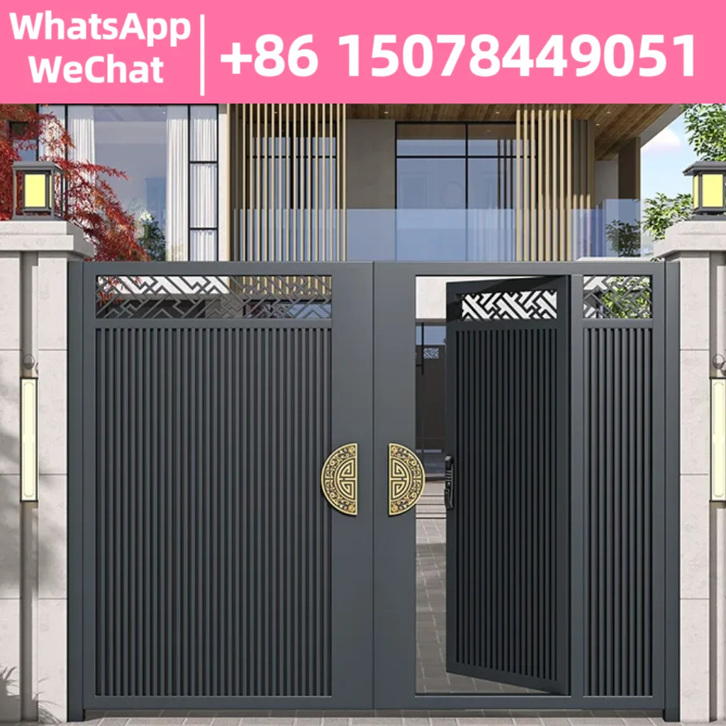 

Premium Aluminum Alloy Double Door for Outdoor Courtyard Chinese Style Customizable Luxury Rural Home Entry