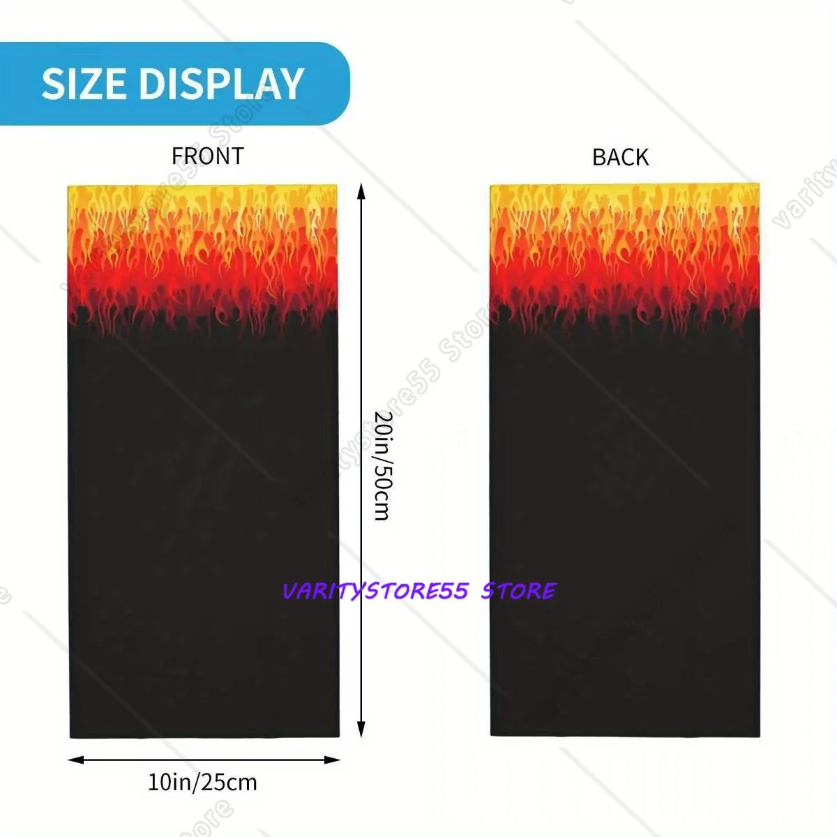 Flaming Fire Neck Gaiter Printed Wrap Scarf Multifunction Cycling Scarf Cycling Unisex Adult Breathable