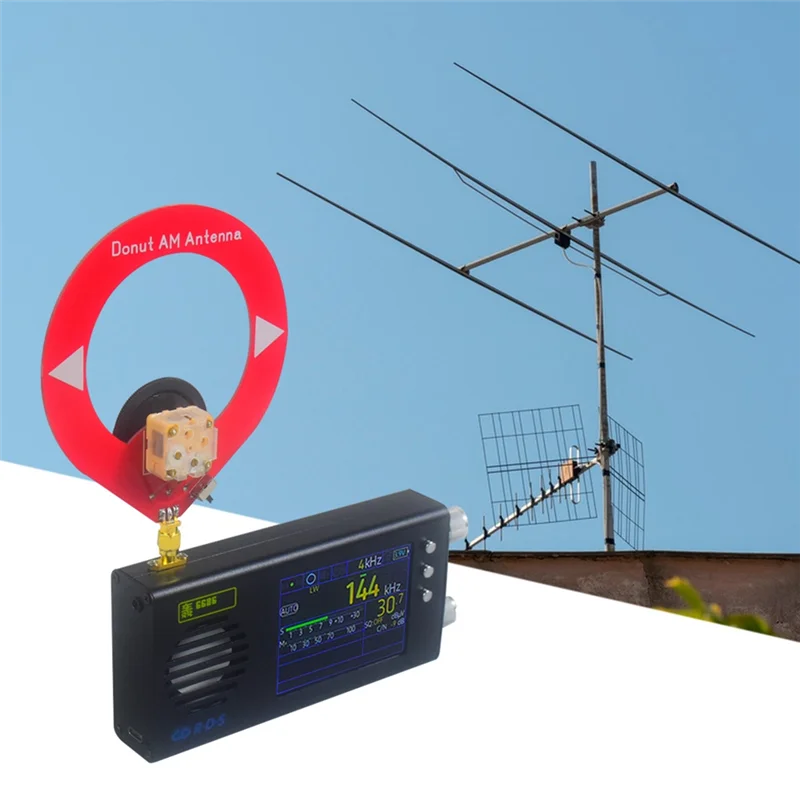 TEF6686 라디오 수신기 모든 대역 FM/MW/단파/LW 라디오 도넛 안테나가있는 휴대용 핸드 헬드 라디오 C