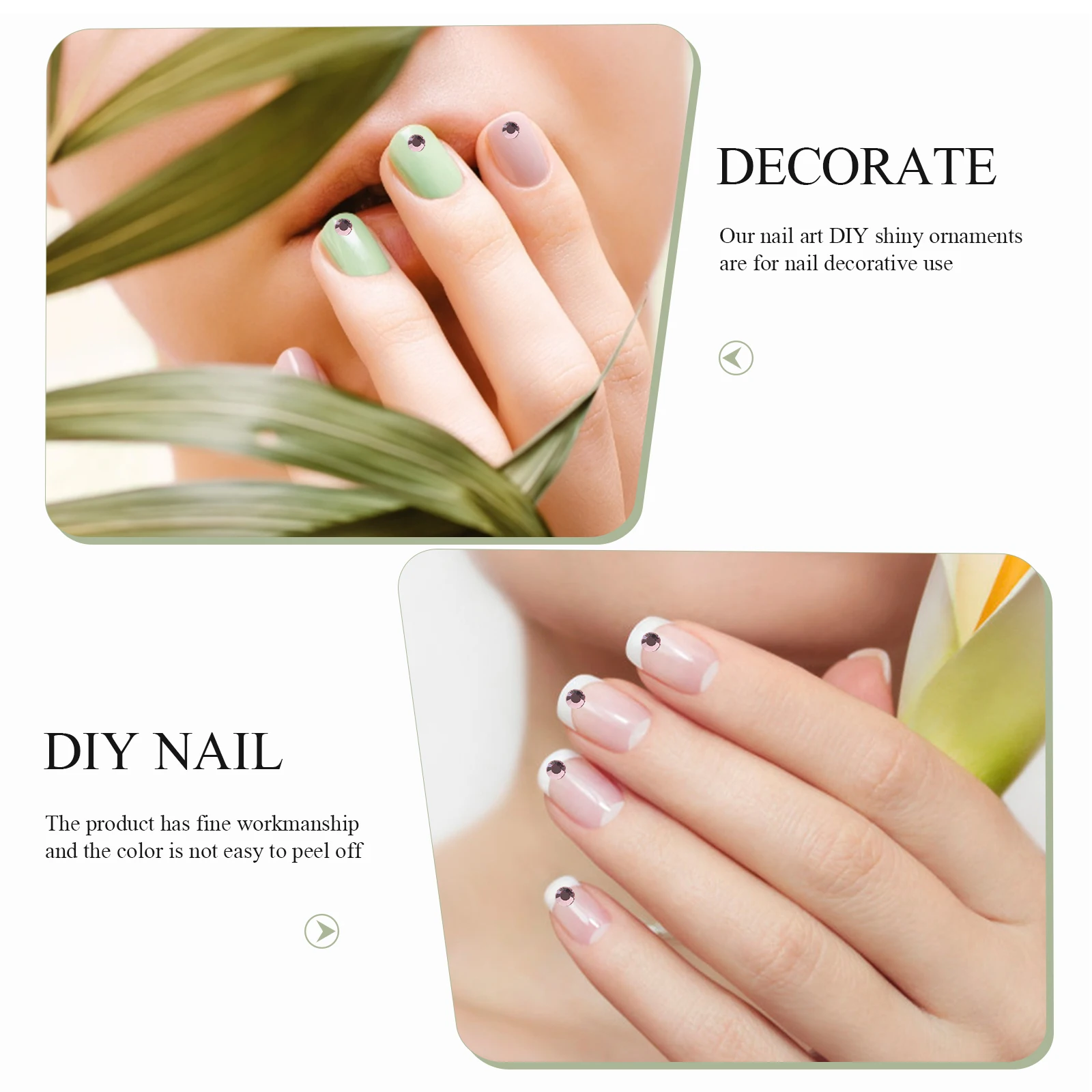 

1 Bag Flat Rhinestones for Nails Flat Bottom Colored Nail Art Rhinestone Decorations DIY Manicure Accessories Nail Art