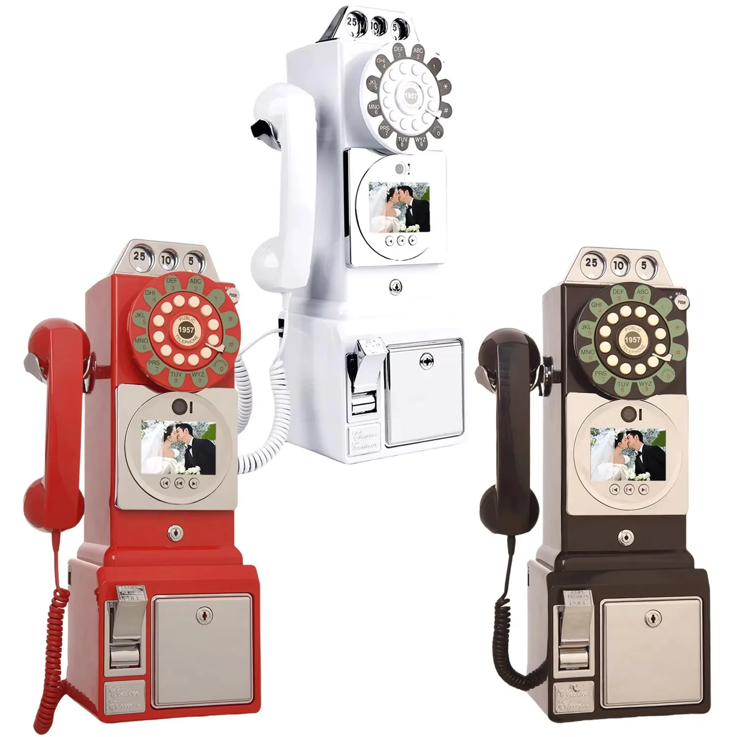New 1080P High-resolution Video Guestbook Phone - Wedding Wired Phone Booth With Camera