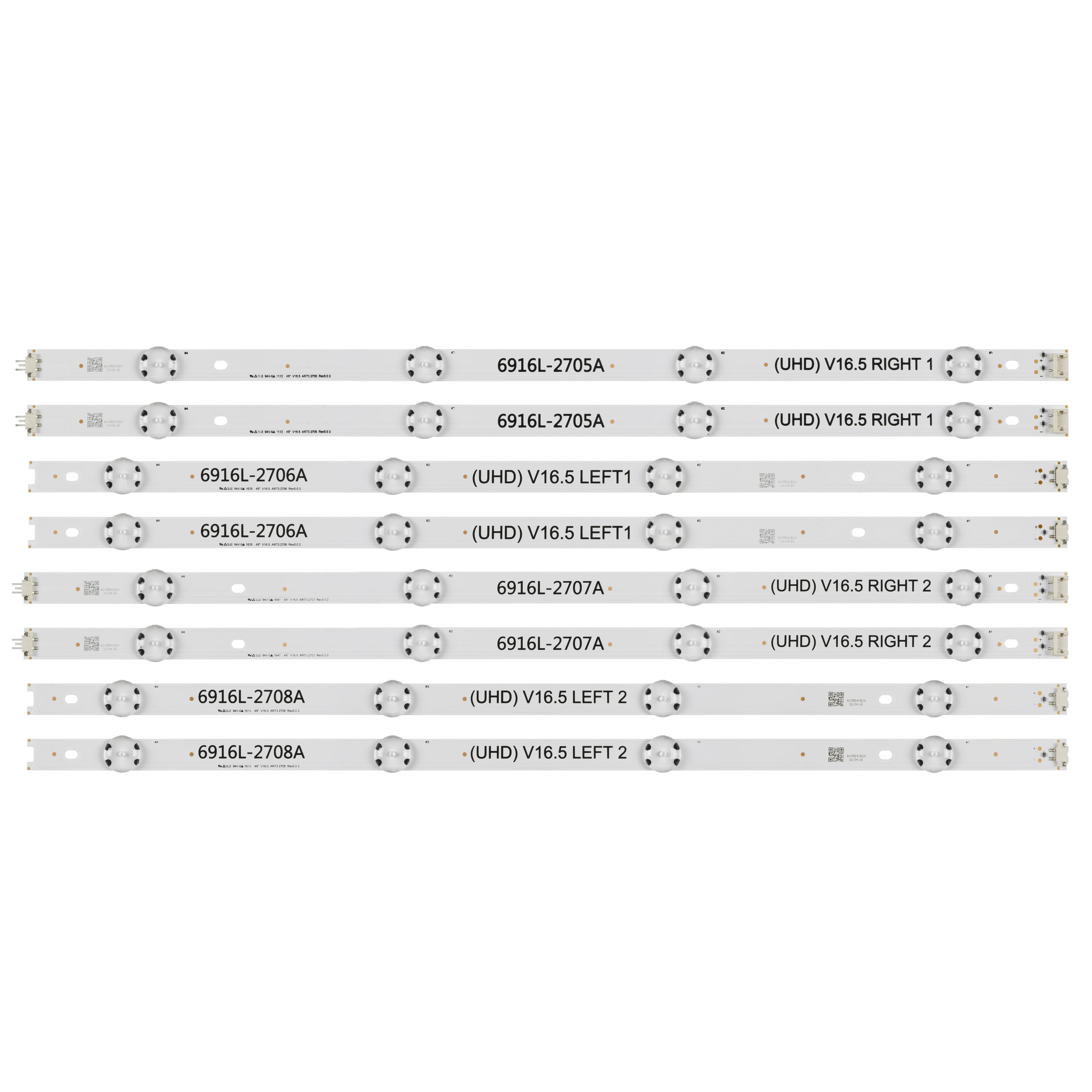 

LED Backlight strip 8 Lamp For LG 49"TV 49LJ58300W 49UH620V 49UH6090 49LW340C 6916L-2705A 6916L-2706A 6916L-2707A 6916L-2708A