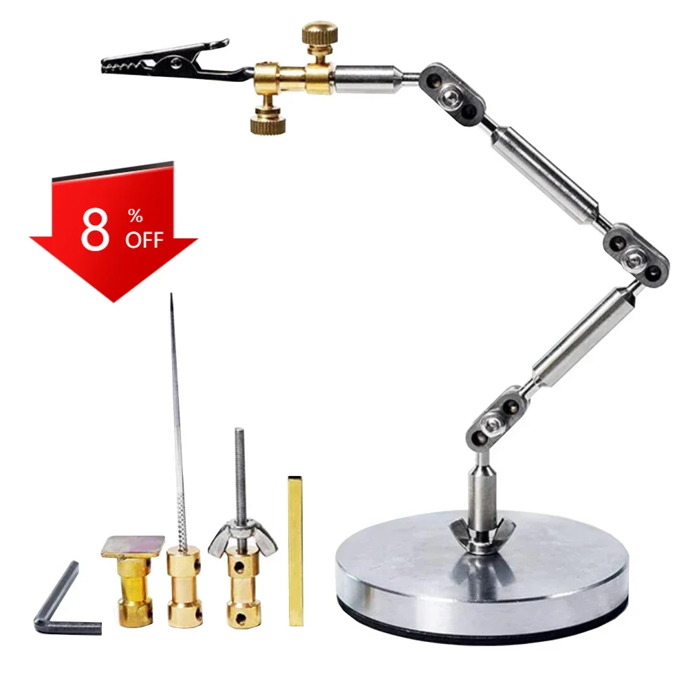 Stop Motion Animation Stand Stainless Steel Articulated Armature Puppet Prop Shooting All-Metal Fixture with 5pcs Head