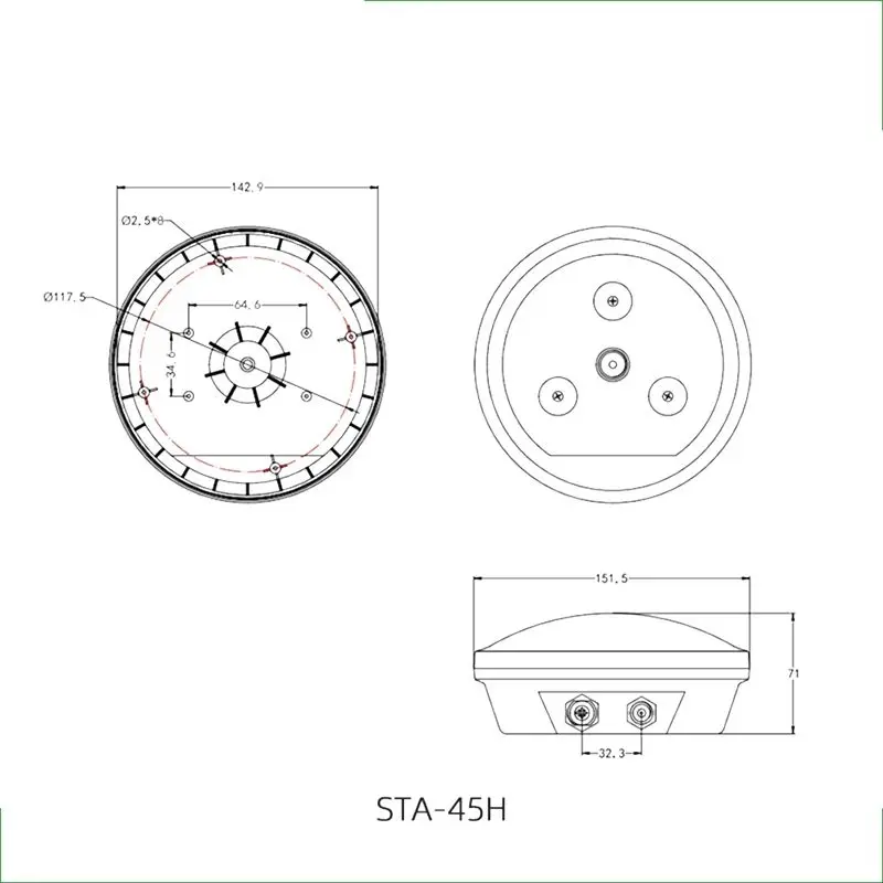 AEE2-New STA-45H GNSS Antenna GPS Shell Waterproof IP67 GNSS Antenna Shell Instrument Parts & Accessories