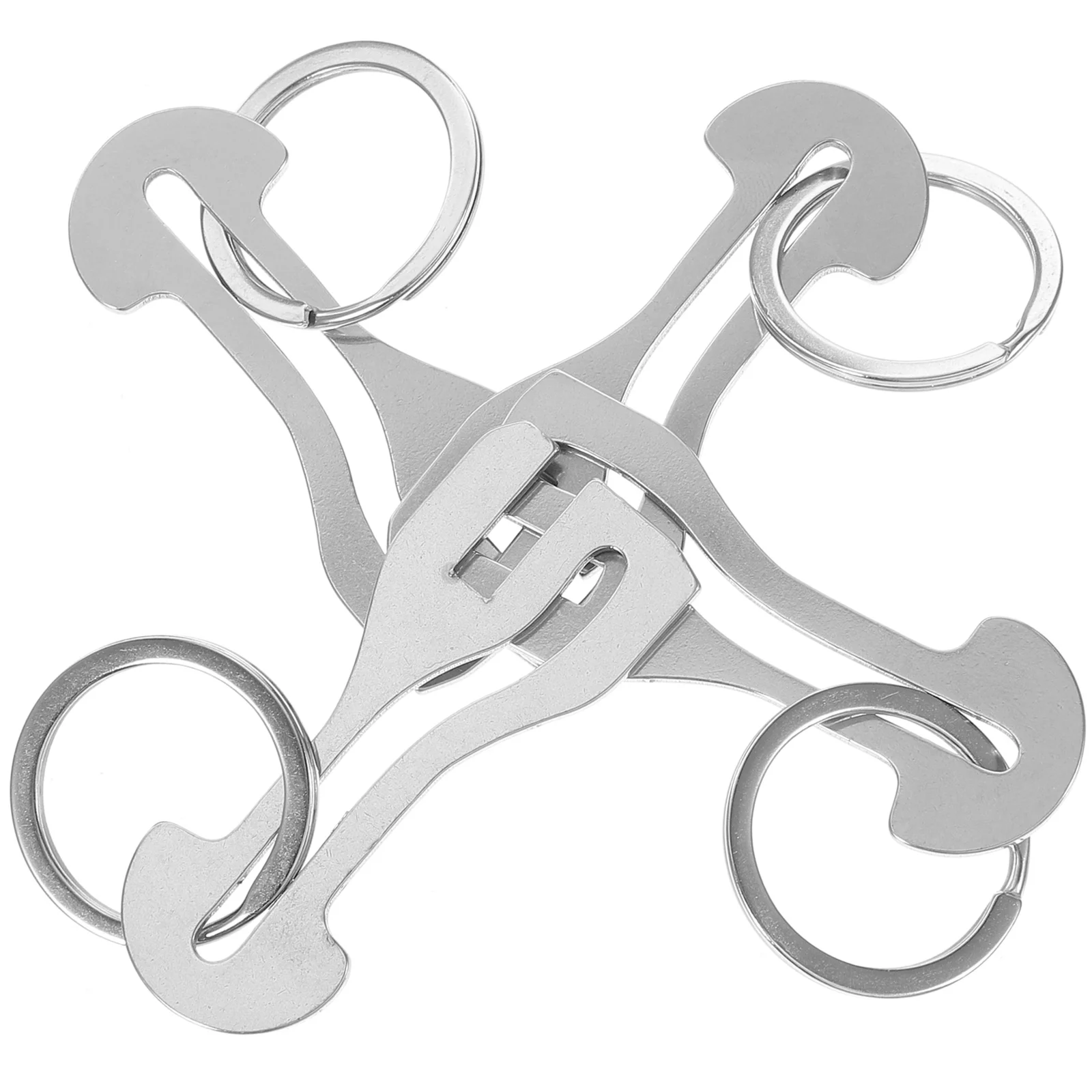 พวงกุญแจรถเข็นช็อปปิ้ง4ชิ้นโทเค็นรถเข็นโทเค็นสำหรับอุปกรณ์เสริมโลหะจี้พวงกุญแจถอดแบบพกพา