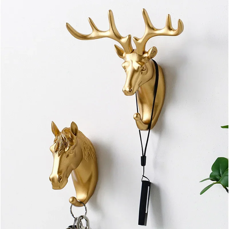 

Nordic Decorative Animal Storage Hook Wall Shelf Room Organizers Storage Hanger Home Decor Clothing Rack Key Holders Gifts