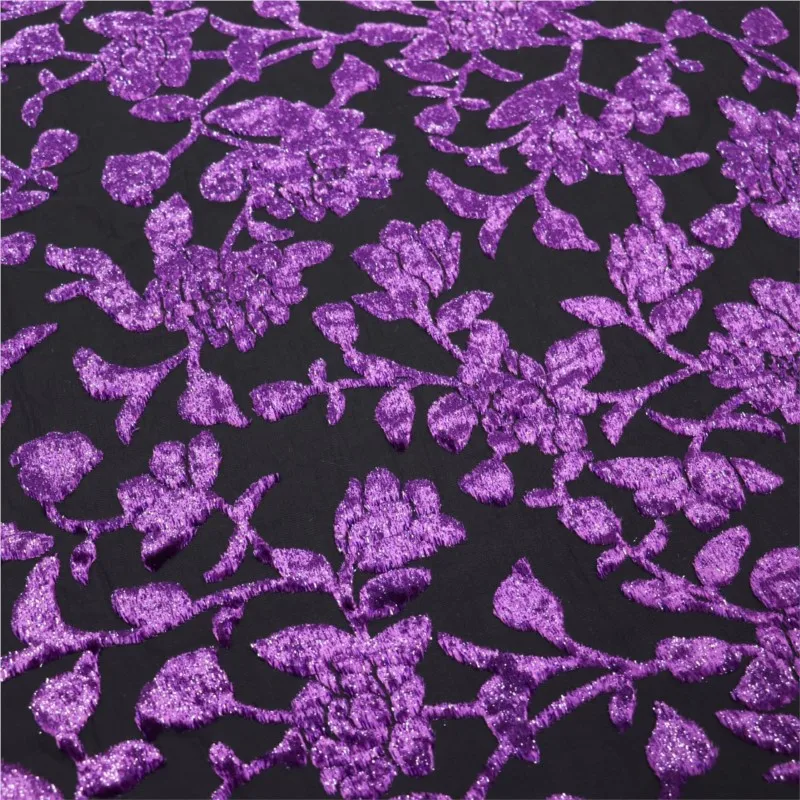 

Woven brocade viscose velvet polyester-polyester semi-bright silk rotted flower and burnt fabric for nightdress cheongsam skirt