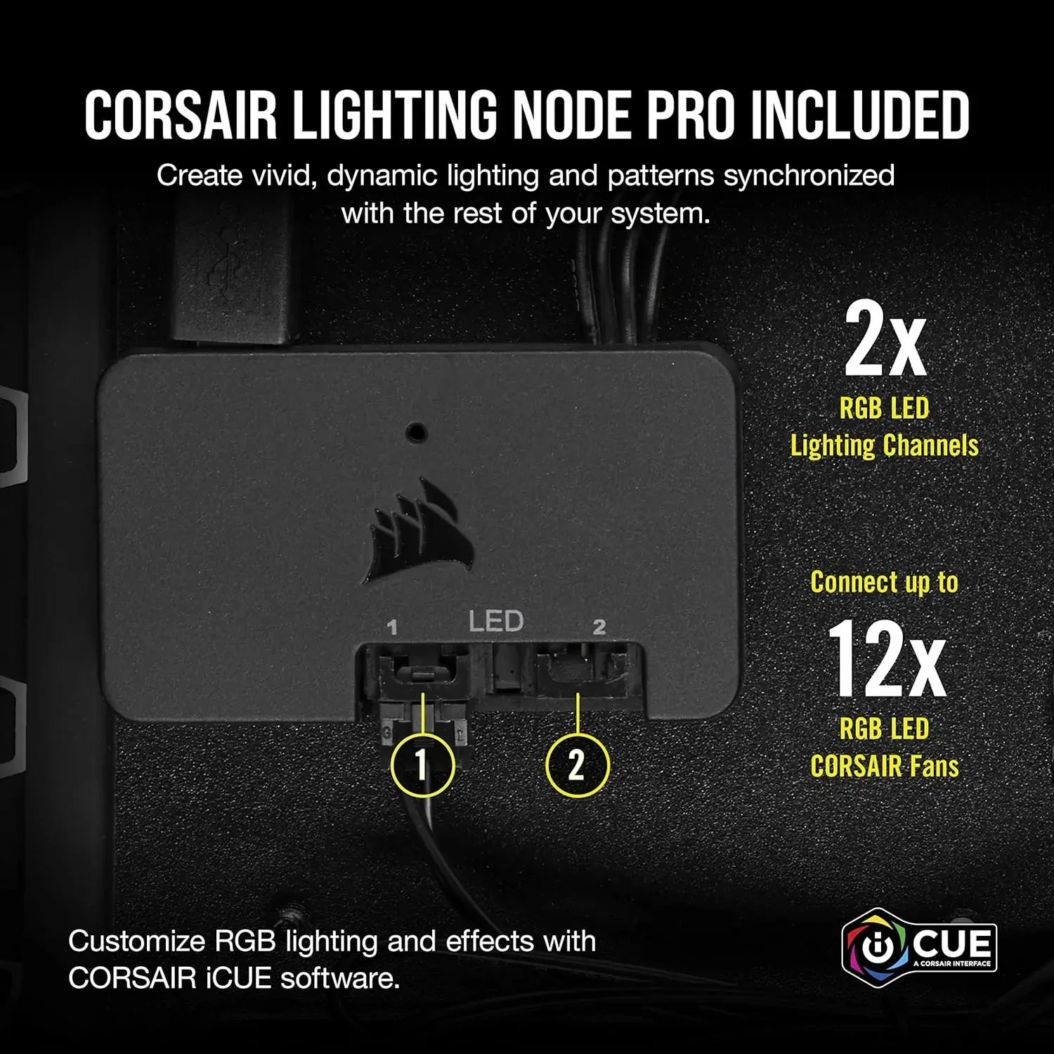 Corsair LL serii LL120 RGB 120mm wiatrak LED RGB z oświetleniem węzeł PRO białe oświetlenie węzeł PRO nadaje się do komputerów e-sportowych