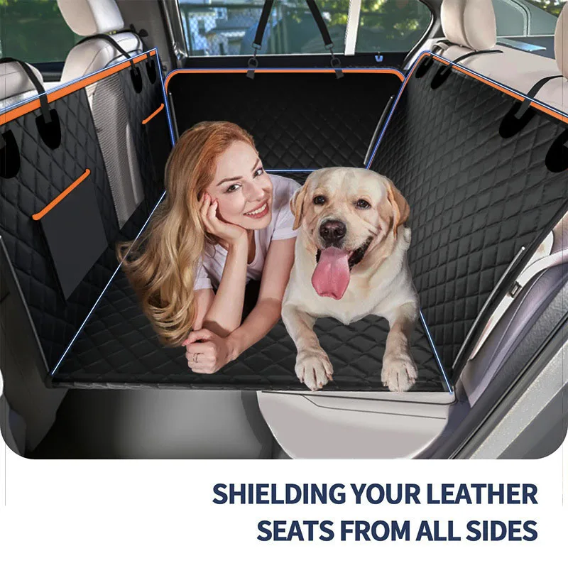 2023 New Design Large Pet Rear Seat Extender Car Rear Seat Protector Hammock Dog Car Seat Cover Hard Bottom Travel Dog Cushion