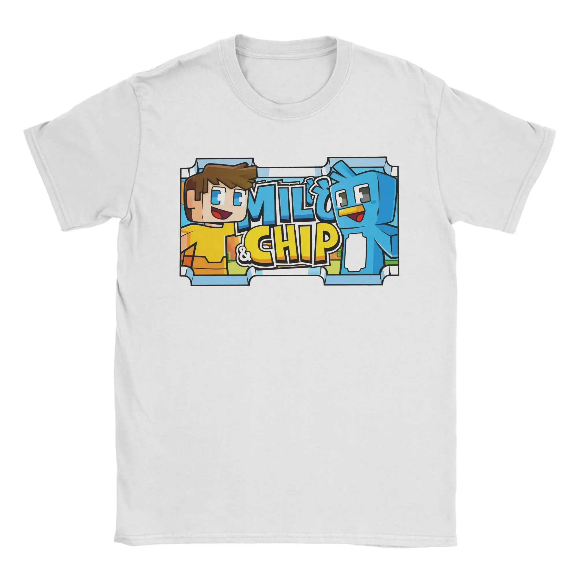 milo and chip Printed T Shirt for Men Women  100% Cotton  Tee Shirt Clothing
