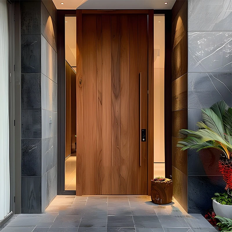 

Log door, walnut door, solid wood door