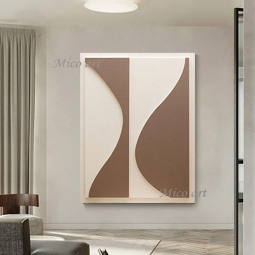 

Simple Geometry Textured Abstract Art Picture Easy Canvas Artwork Frameless Decorative Bedroom Acrylic Handmade Oil Paintings