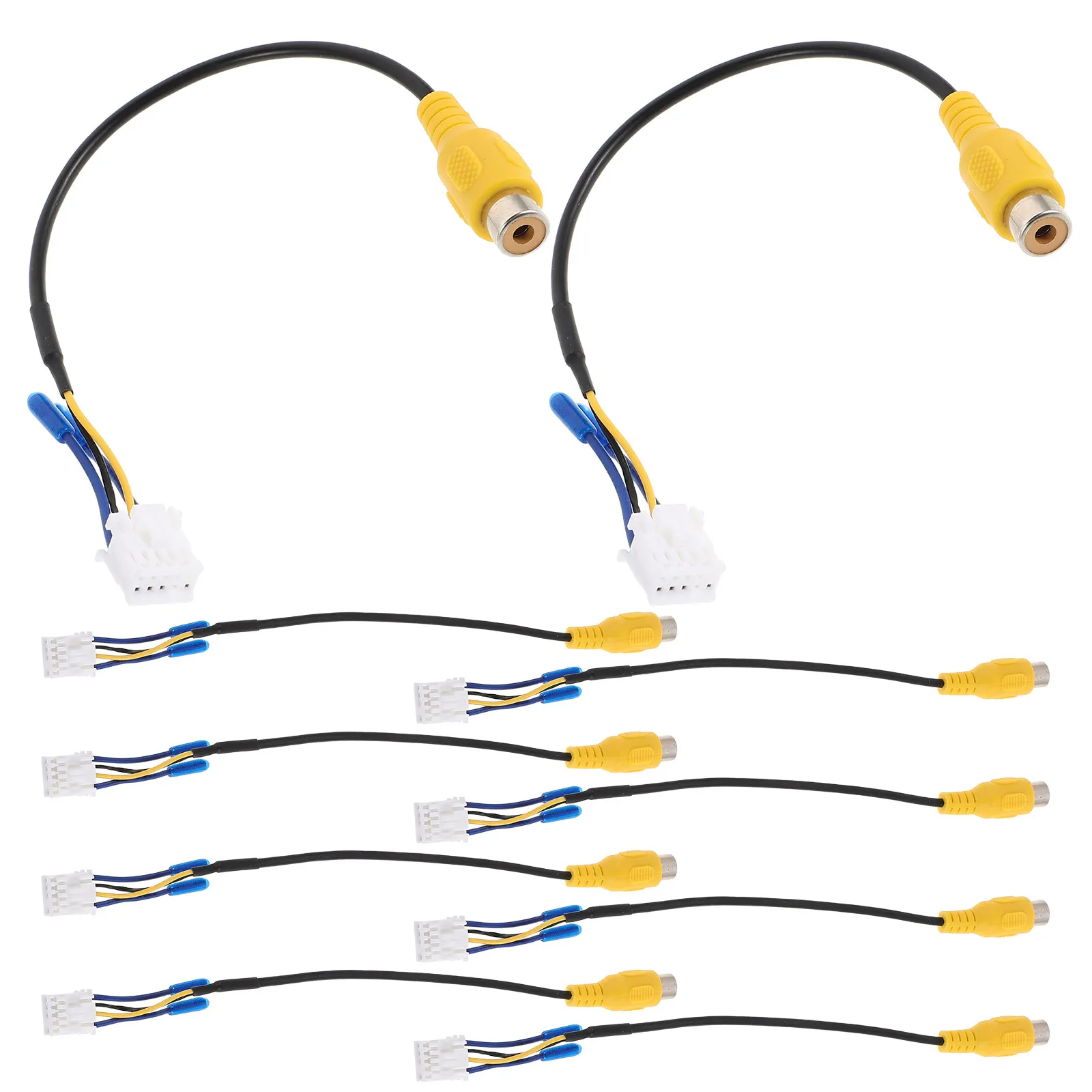 10Pcs Rearview Reverse Camera Cable for Auto Backup System Universal Fit Car Radio Video Output Adapter Heavy Duty Stable Signal