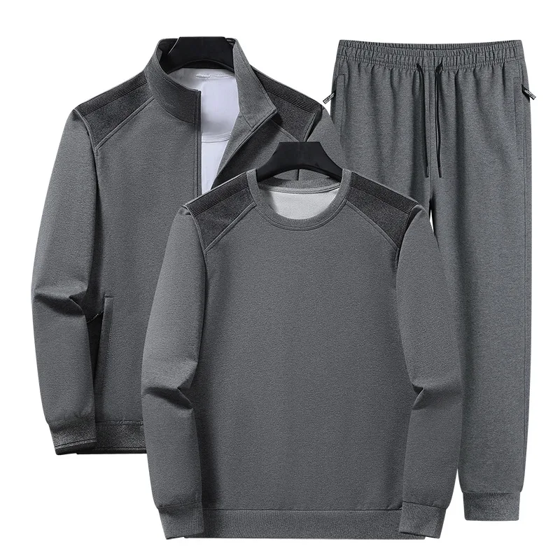 Men's Outdoor 3-Piece Sportswear Jogging Running Set Breathable Jacket Tracksuits Camping Training Sport Gym Clothing Men