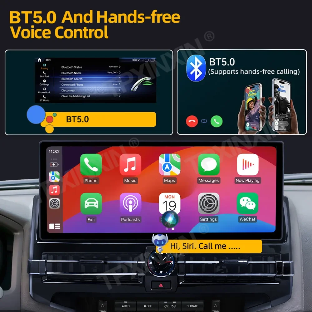 

15-дюймовый Android-плеер для Toyota LC200 2016-2021 с CarPlay, сенсорным экраном, GPS-навигацией, стереосистемой и Bluetooth