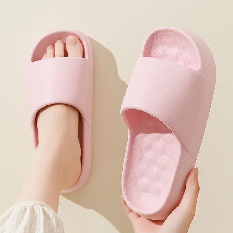 Thick Platform Cloud Slippers Women Eva Soft Sole Home Bathroom Shoes Woman Summer Non Slip Beach Flip Flops Flat Sandals Female