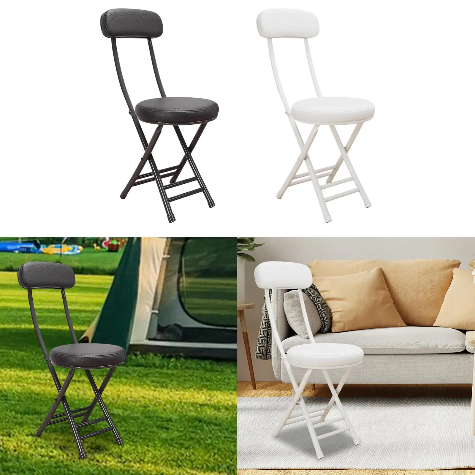 Gepolsterter Klapphocker, Möbel, Camping, Klappstuhl für Hof, Café, Outdoor