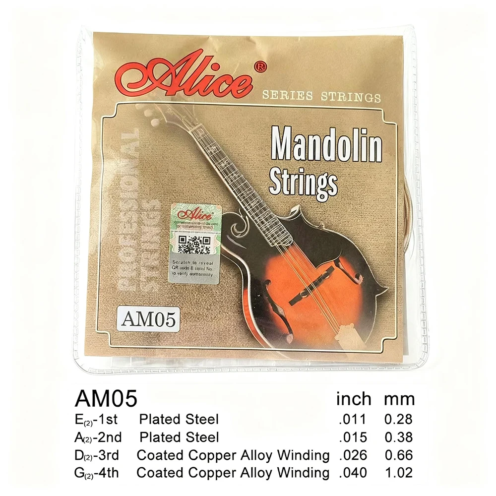 Mandolinensaiten, plattierter Stahl, versilberte Kupferlegierung, umsponnen, heller Ton und einfache Spielbarkeit für Mandolinteile und Zubehör – Detail 4