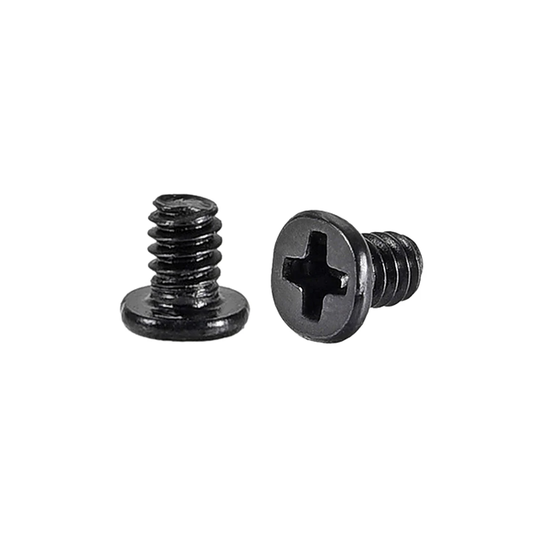 50pcs M1.4x2mm Phillips Screw Fastener Black Screw Head for Laptop PC TV Fan Switch