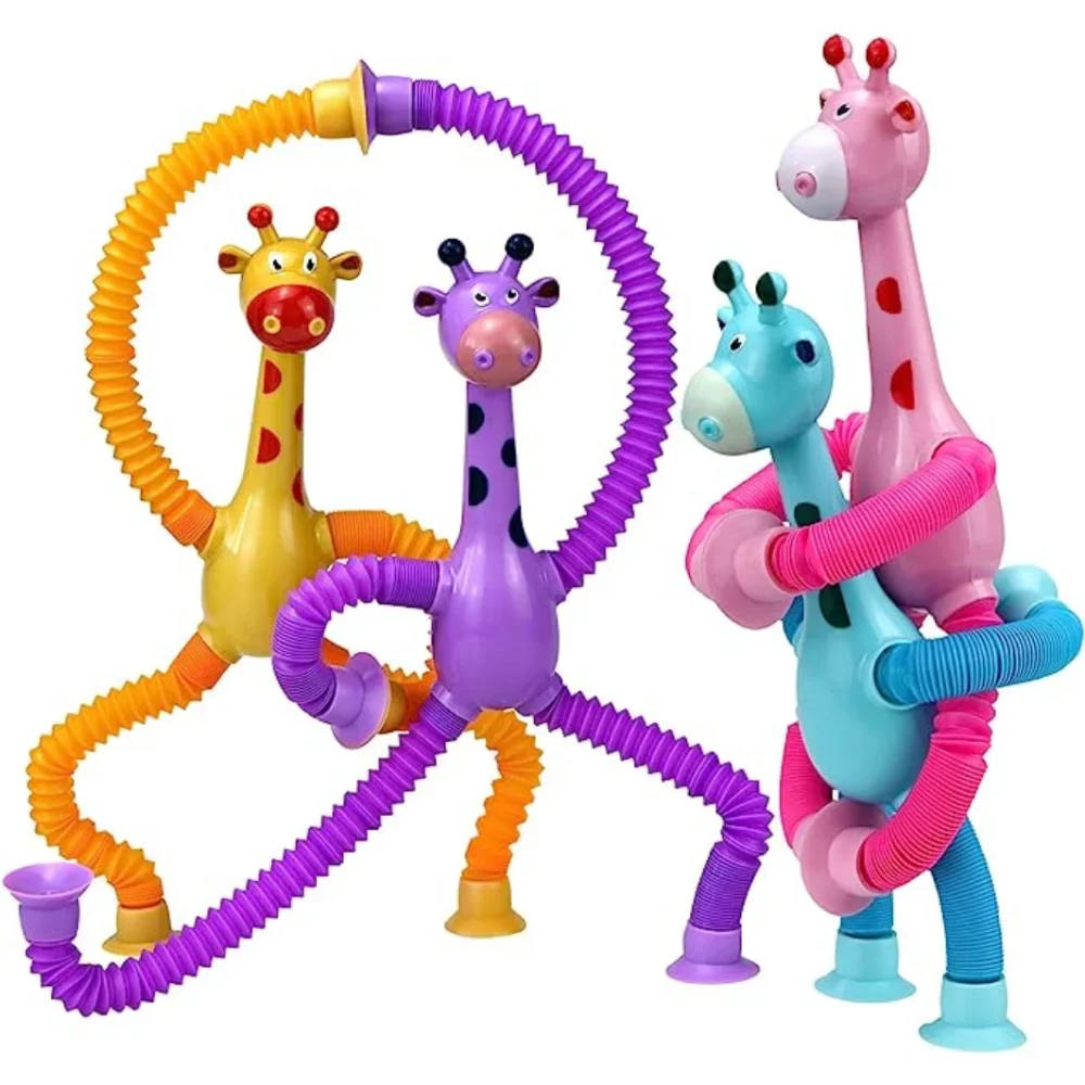 

Children Suction Cup Funny Tubes Stress Relief Toys Telescopic Giraffe Sensory Bellows Toys Anti-stress Squeeze Toys