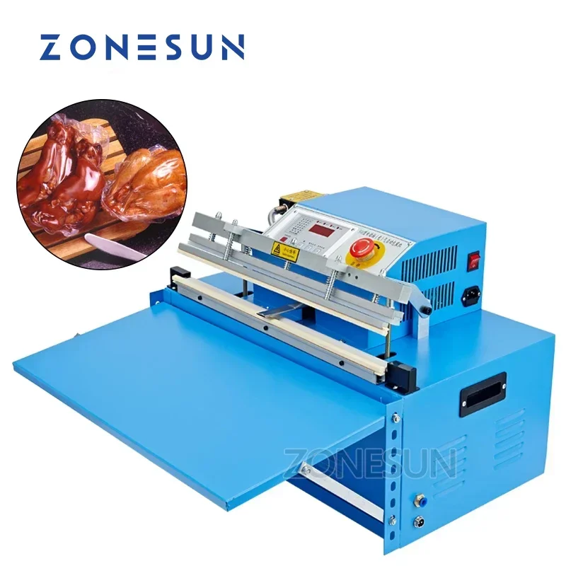 

ZONESUN DZ500T Finish Rice Commercial Vacuum Sealer Industrial Vacuum Package Desktop Outside Pumping Vacuum Sealing Machine