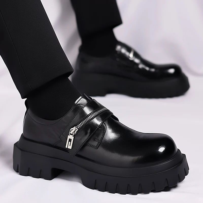 

Повседневная мужская обувь Кожаные лоферы Офисные рабочие ботинки Платформа Прогулка на открытом воздухе Модные спортивные роскошные дизайнерские кроссовки Лето