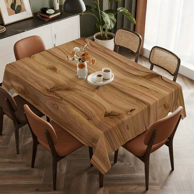 1pc Soft, Fashionable, Beautiful and Natural Texture Tablecloth, 2D Flat, Exquisite Gift, Machine Washable and Easy to Clean