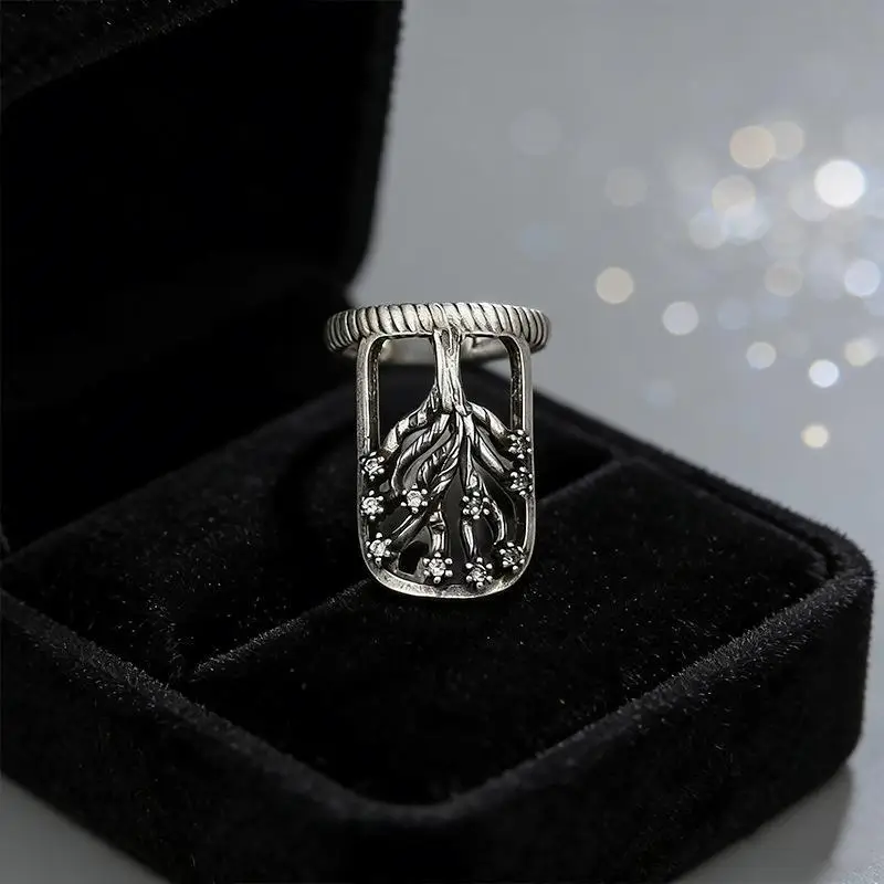 Bohemian-Stil Schlangen-Nagelringe für Frauen Vintage Lebensbaum Verstellbarer Öffnungsring Party-Schmuck-Accessoire Nagelkunst-Dekoration – Detail 11