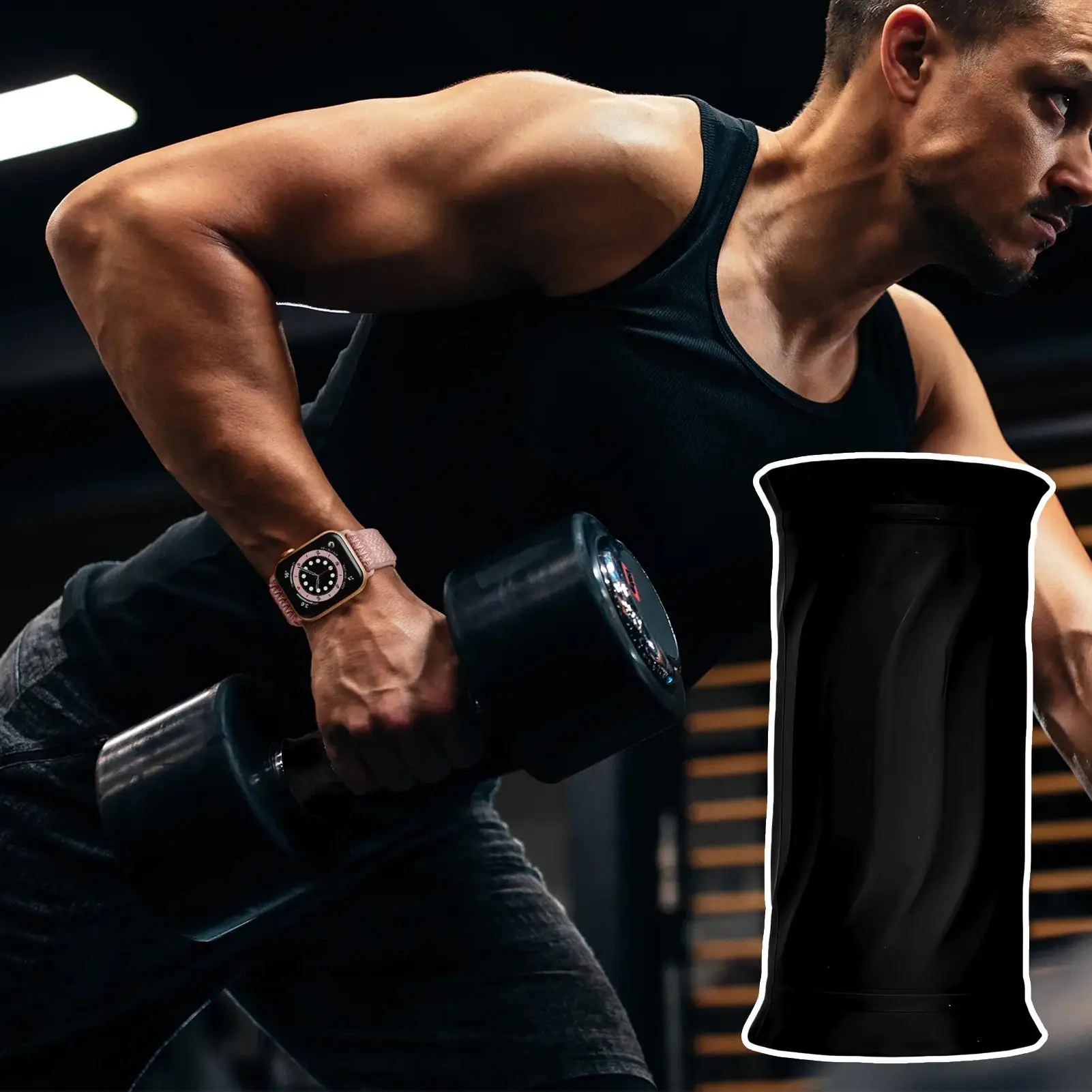 

1 шт., толстые силиконовые ручки для штанги, эргономичные защитные приспособления для ладоней, нескользящие ручки для гантелей для тяжелой атлетики, домашних тренировок в тренажерном зале