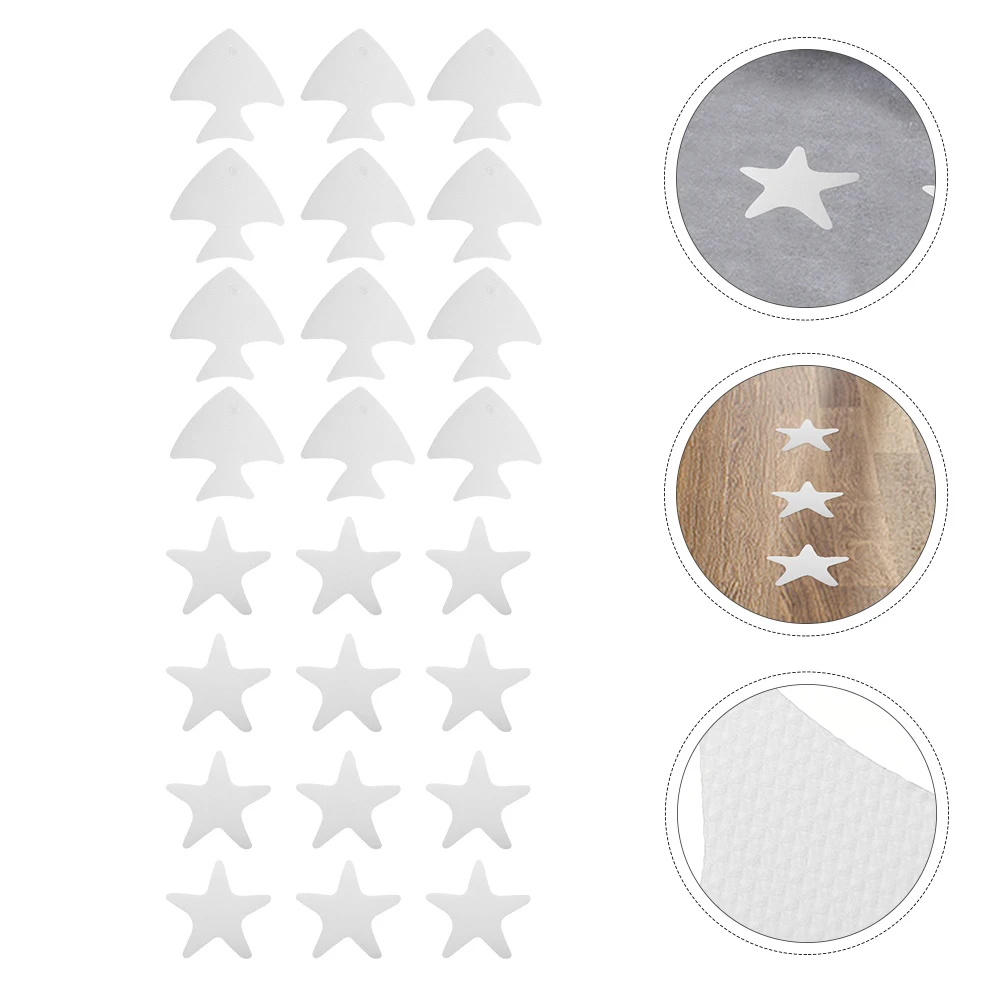 

24pcs Non Slip Stickers Bathroom Bathtub Shower Stairs Safety Anti Skid Tape PEVA Material Floor Mats Kitchen Balcony Corridor
