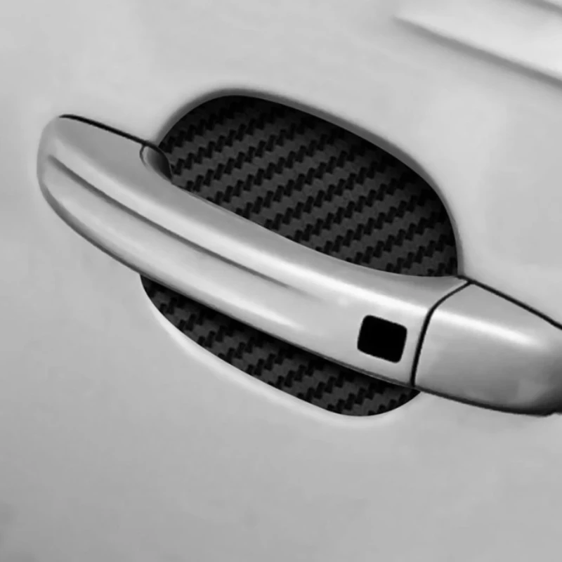 

4PCS Car Door Handle Recess Protective Film Scratch Wear Resistant Sticker for Interior Door Pull Cup Clear Matte Finish