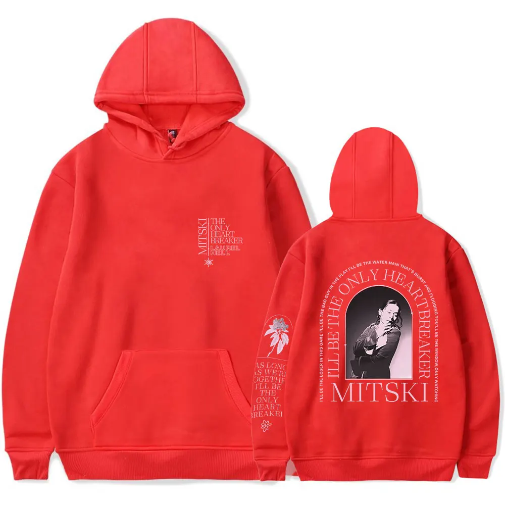 Mitski Miyawaki Merch The Only Heartbreaker 후드, 새로운 앨범 스웻셔츠, 여성 남성 패션 캐주얼 긴팔 티셔츠