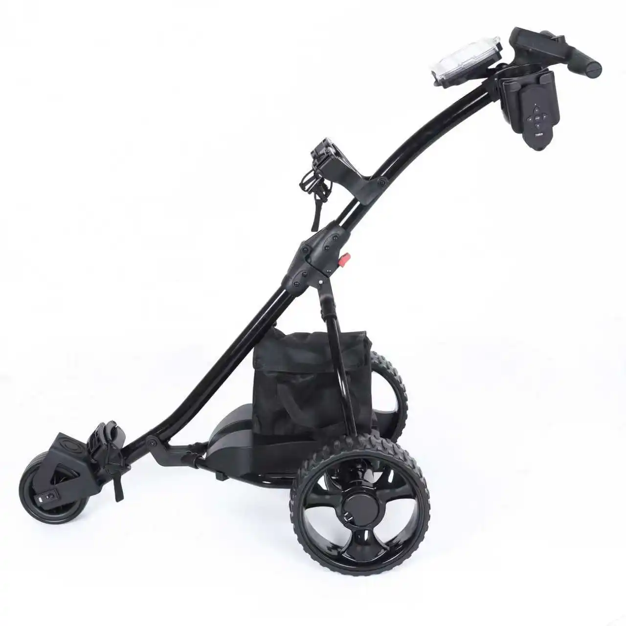 All Terrain 3-Wheel Double Drive Motor 8km/h Easy-Fold Strong Steel Frame Remote Control Electric Golf Bag Trolley Cart 80kg