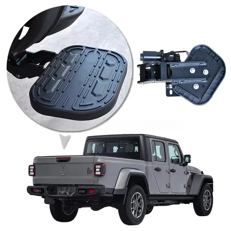 PrimeSelect 4X4 Electric Rear Running Board Bed Behind Truck Taiate Step For Gladiator +