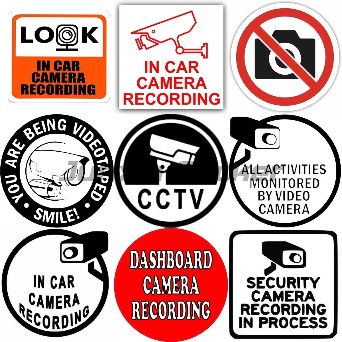 

Talk Notice Sticker Vehicle Is Equipped with Audio Video Surveillance Dash Cam In Car Camera Recording CCTV Video Vinyl Decal