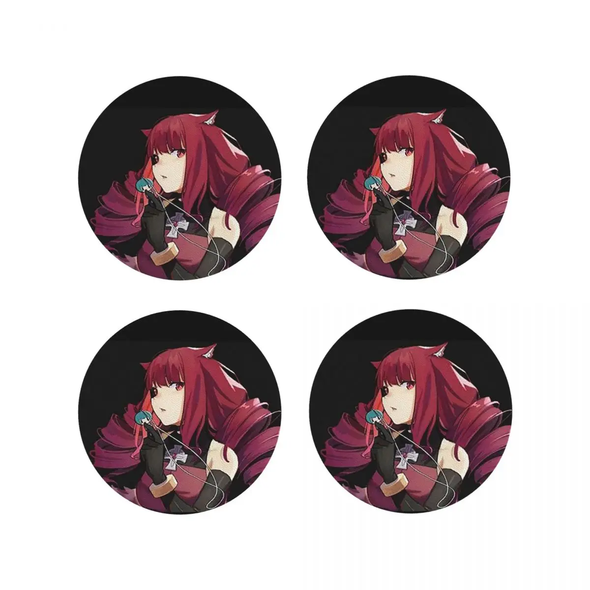 

VA-11 HALL-A Coasters Kitchen Placemats Non-slip Insulation Cup Coffee Mats For Decor Home Tableware Pads Set of 4