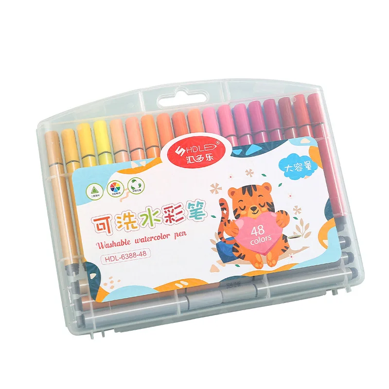 CHEN LIN 18/24/36/48 Color Professional Painting Drawing Pen for Kids Non-toxic Watercolor Pen Set Washable Graffiti Art Crayons images - 6