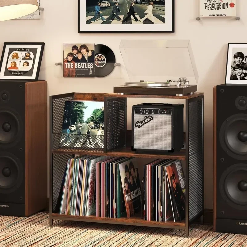Exquisite Multi-functional Living room furniture record player rack vinyl record storage rack record display packaging