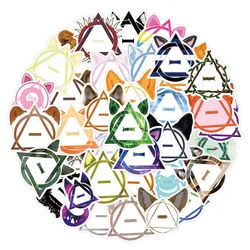 50PCS Therian Theta-Delta Therianthropy Logo Graffiti Stickers for Bicycle Hand Account Pencil Case Decals