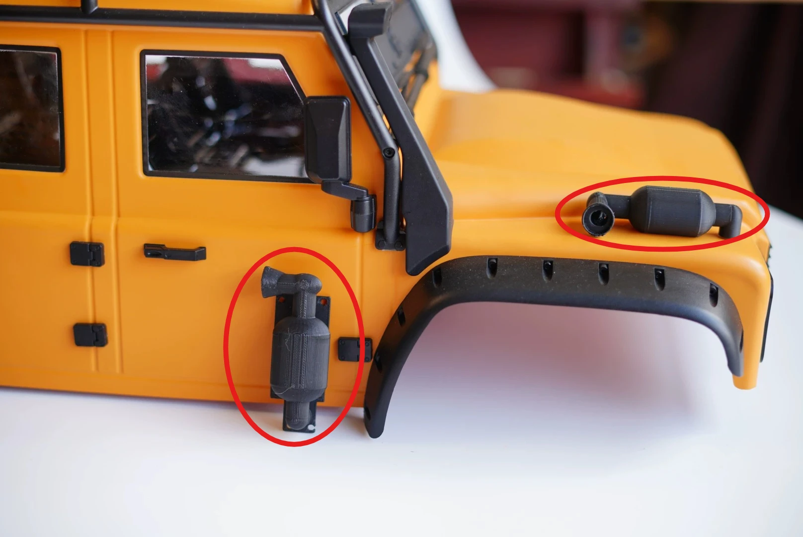 RC Crawler Simulated Decor Parts Exposed Exhaust Pipe Air Filter Model 1/10 Off-Road Truck Styling Modified Upgrade Accessories