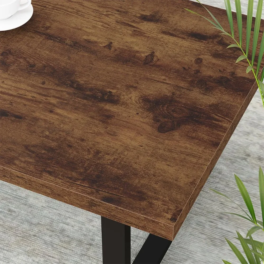 Rustic Coffee Table, Industrial Simple Wooden Living Room Table, Modern Minimalist Farmhouse Rectangle Center Table